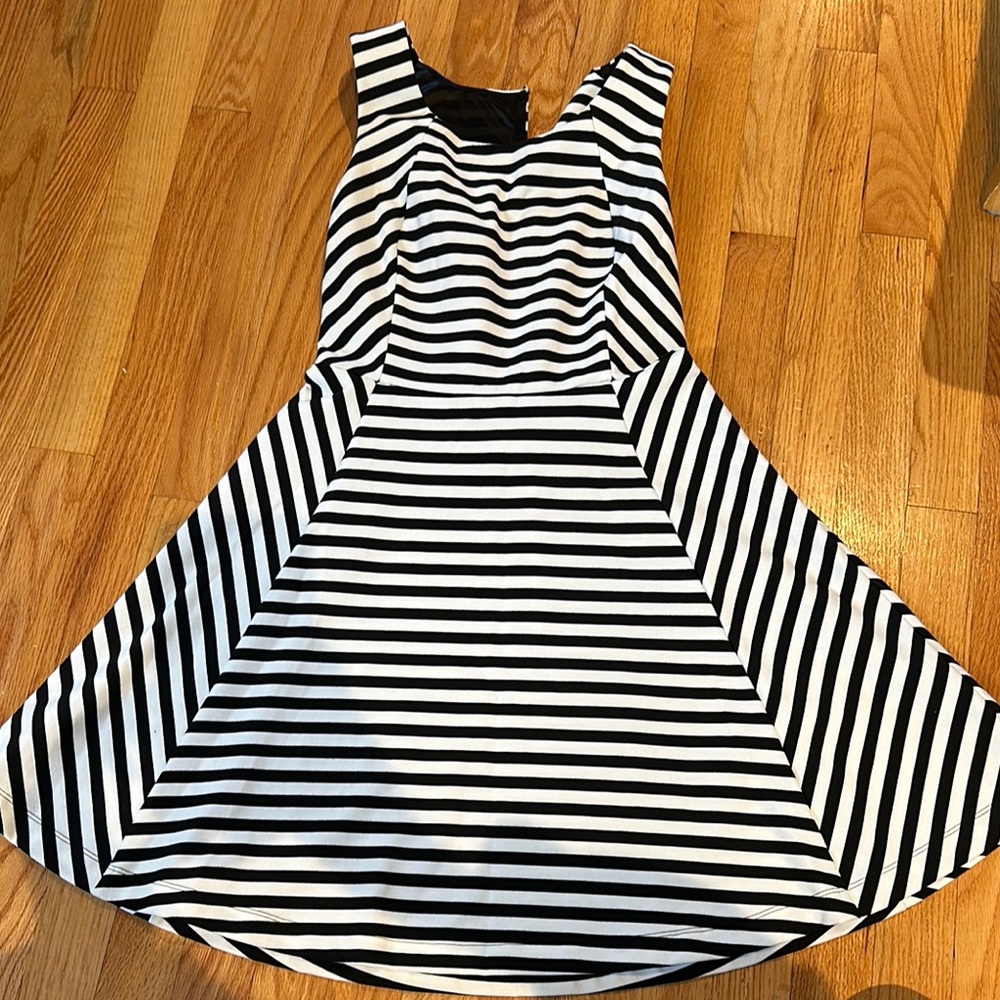 Express Black and White Striped Garment